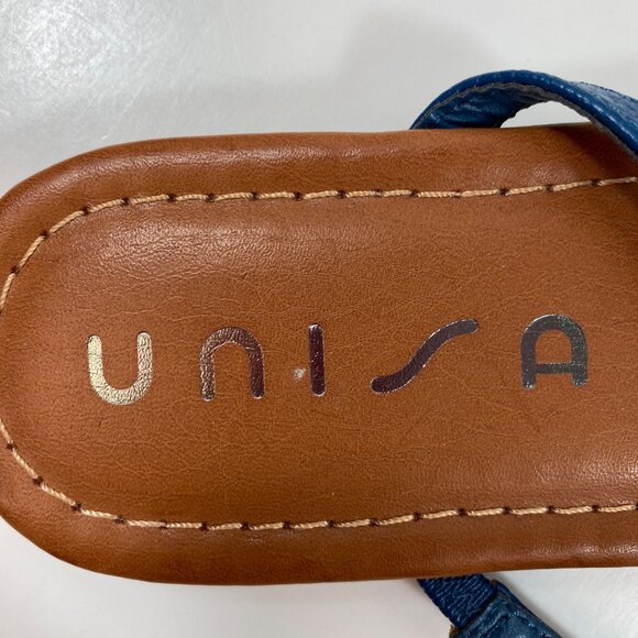 Unisa Womens Blue Strappy Sandals Flip Flops Shoes Spring Summer Pool Size 10M - Picture 9 of 9